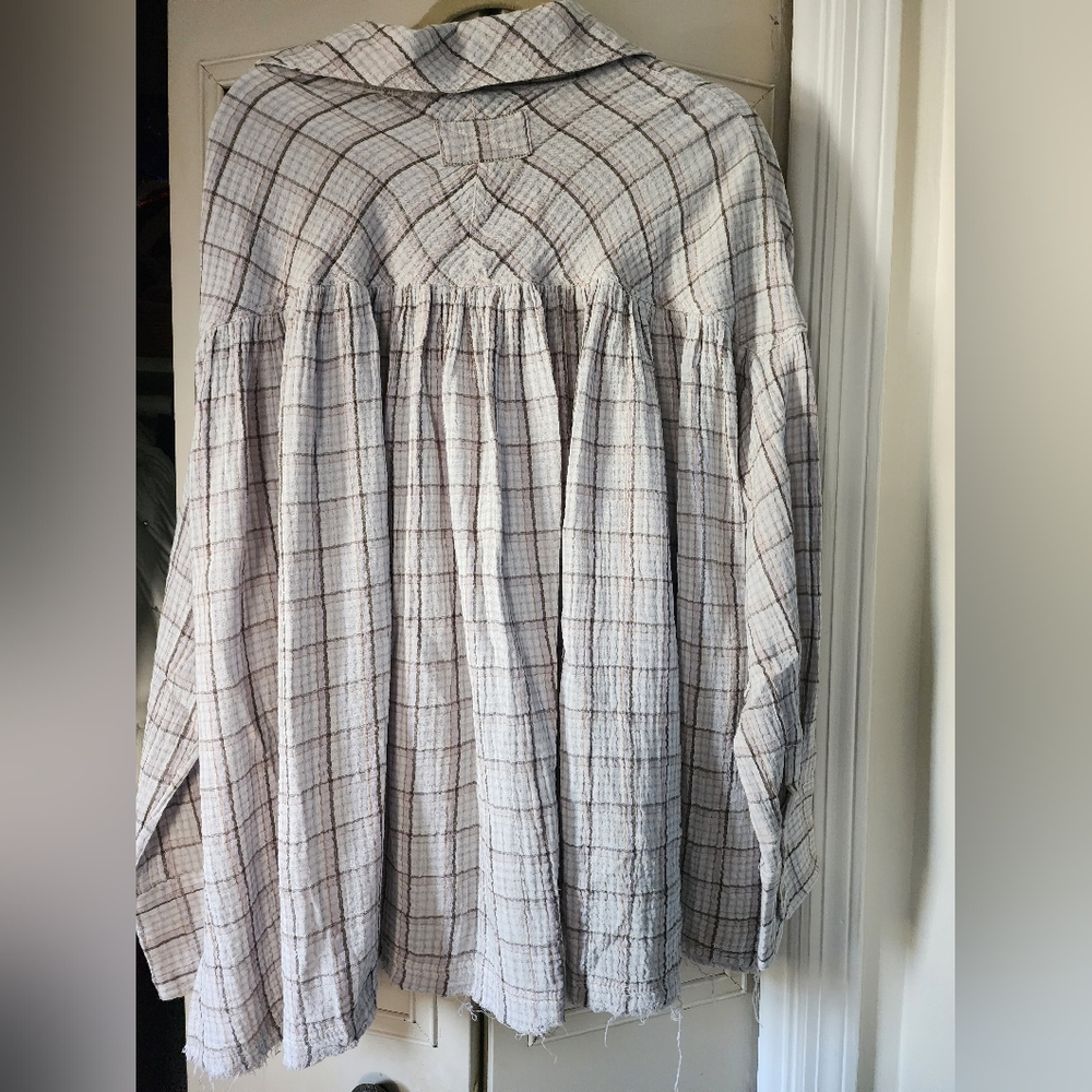 We The Free Cardiff Oversized Plaid Shirt S - Picture 4 of 4